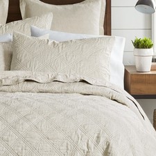 French Flax Washed Linen Quilted Sham - Levtex Home