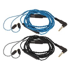 Replacement Headphone Cable OFC Core Earphone Cable with Mic Compatible