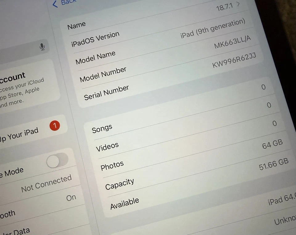 Apple iPad 9th Gen 64GB Unlocked Wi-Fi + Cellular 10.2” – Space Gray - Image 3 of 4