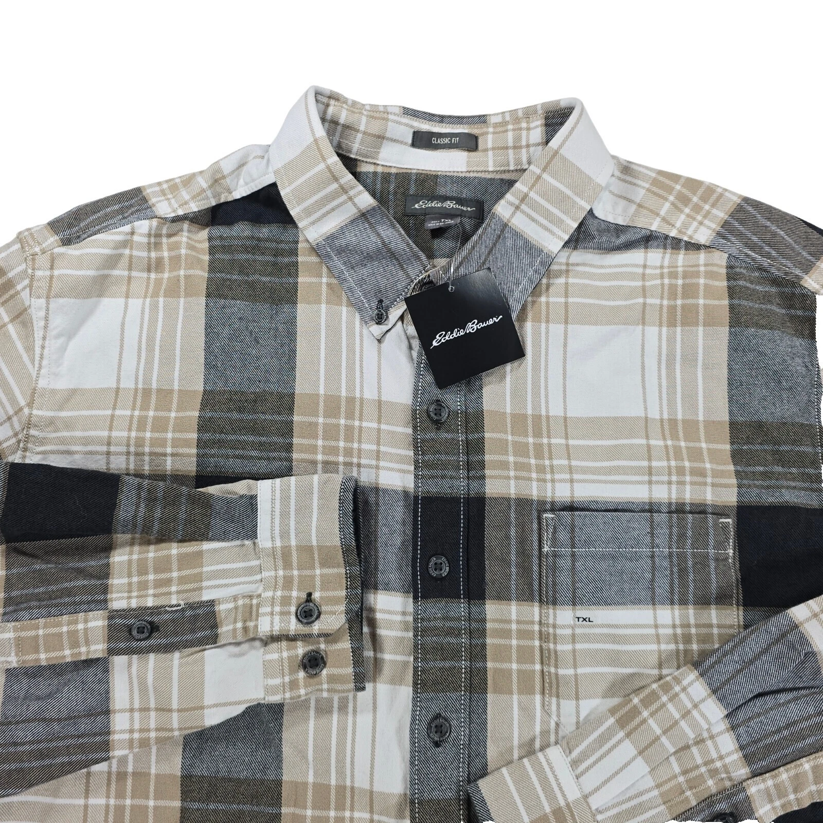 Eddie Bauer Classic Big & Tall Casual Button-Down Shirts for Men