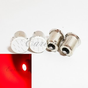 1156 4x BA15s P21W Super Red COB 12 SMD LED Bulb #Nt4 Front Sider Marker Light