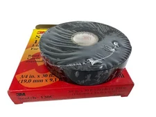 3M Scotch 130C 3/4"x30' Linerless Rubber Splicing Tape New