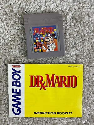 Nintendo Game Boy Dr Mario Platform Adventure Nintendo with Manual  Untested