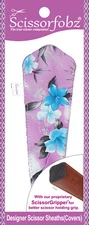 SCISSORFOBZ Designer Scissors Sheath Cover Single large Purple Tropical Flowers