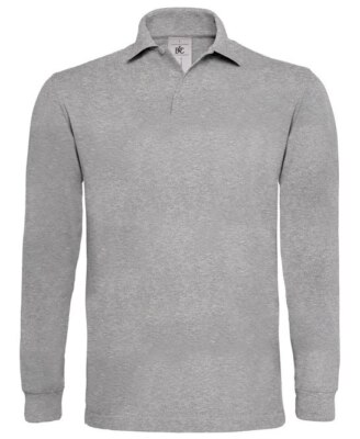 Polohemd Langarm Poloshirt Pique Baumwolle Langarmshirt 2XL 