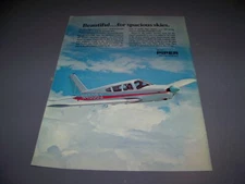 VINTAGE..1970 PIPER CHROKEE ARROW..1-PAGE SALES AD...RARE! (65U)