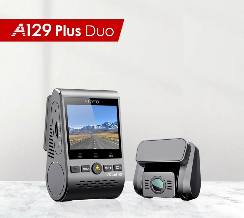 VIOFO A129 PLUS DUO DUAL CHANNEL DASH CAM FRONT 2K 1440P +REAR 1080P 5GHZ WI-FI  - image 2 of 4
