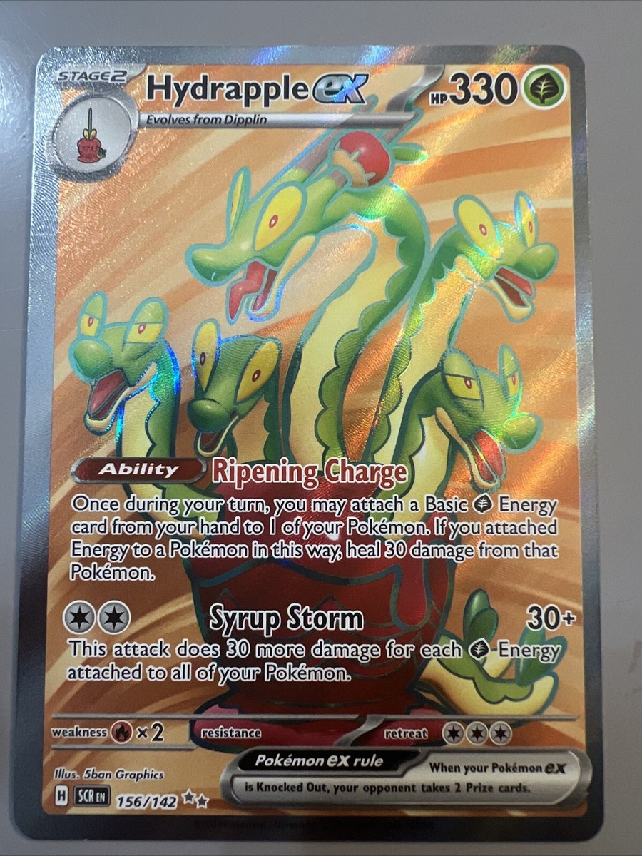 156 142 pokemon card Amazon.com: Pokemon - Hydrapple ex 156/142 - Stellar Crown main image 1