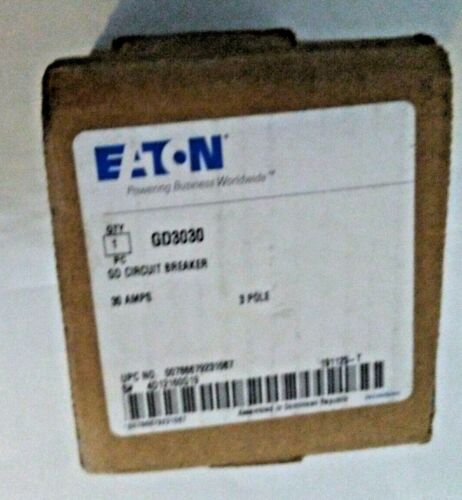 EATON GD3030 - Interruttori automatici 30 Ampere, 3 Poli, 480 Volt, Cassa Stampata, NUOVO - Foto 10 di 10