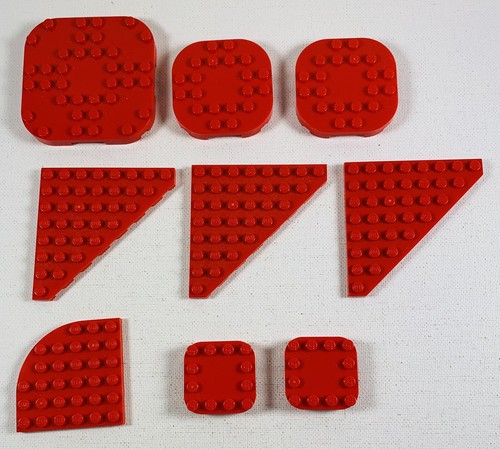 Lego Plates Rounded Wedges 150pc Bulk Lot 6x12 6x8 6x6 4x10 4x8 4x6 4x4+ Red - Picture 2 of 12