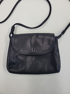 Liz Claiborne vintage Black Leather crossbody bag Liz Claiborne Vintage Black Genuine Leather Mini Crossbody  main image 2
