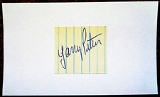 Signed GARRY PETERS Cut Index Autograph NY Rangers / WHA NY / Boston Bruins etc