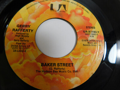Gerry Rafferty   Baker Street 1978 7'' Single UA-X1192-Y Awesome Sax Solo
