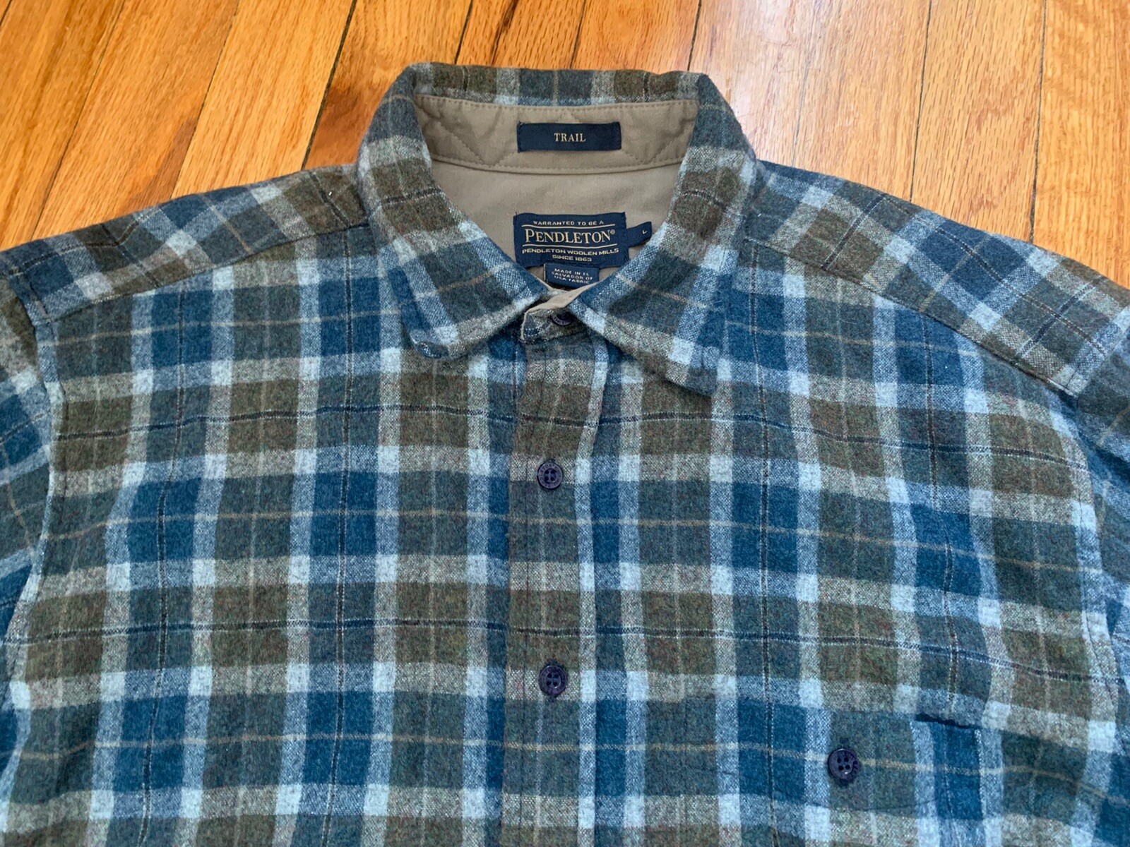 Men’s Pendleton Trail Flannel Elbow Patch Shirt W… - image 1