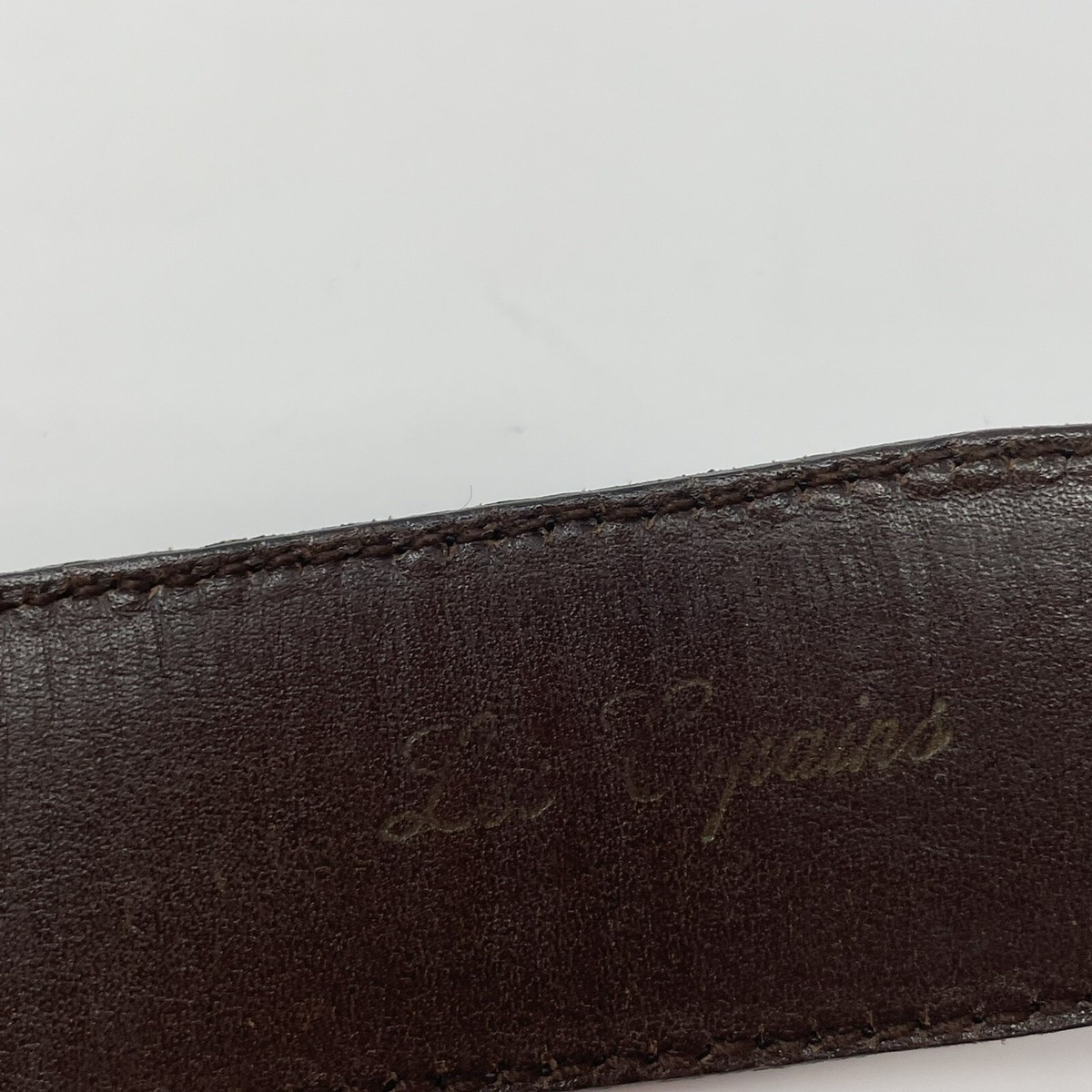 VTG Les Copains Womens Black Leather Belt Gold Size 2 LC  display picture 2
