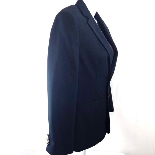 Nautica Womens Size 12 Suit Blazer 2 Button Black Wear To Work Lined Jacket - Picture 4 of 9