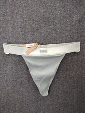 SKIMS Women's Cotton Blend Stretch Jersey Rib Thong Mineral Size L PN-STT-0040