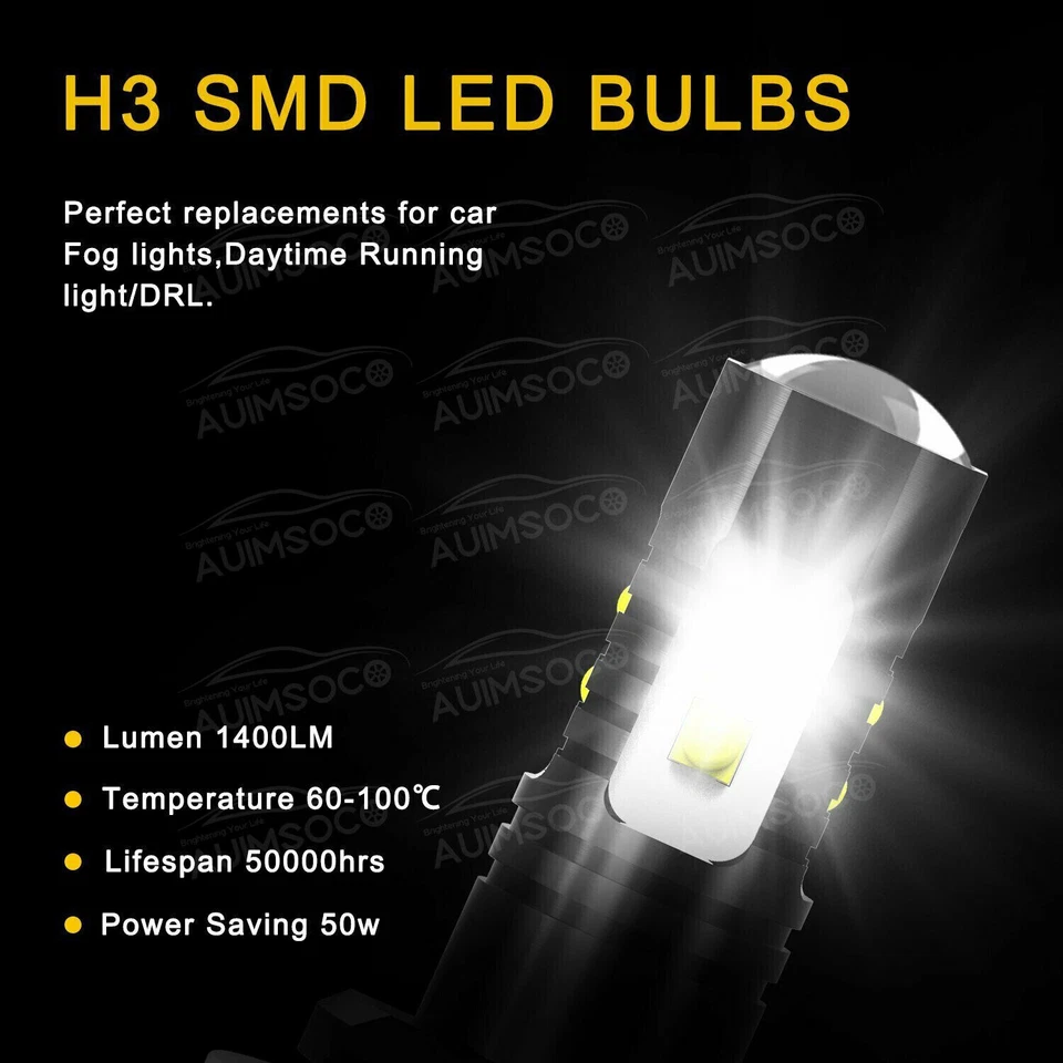 Combo 9005 9006 880 LED Headlight + Fog Light Bulbs 6x For Chevy Tahoe 2001-2006 - Image 4 of 4