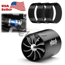Mi2ka Turbine Air Intake Fuel Gas Saver Double Fan System Turbo 2.5-3.0 Black