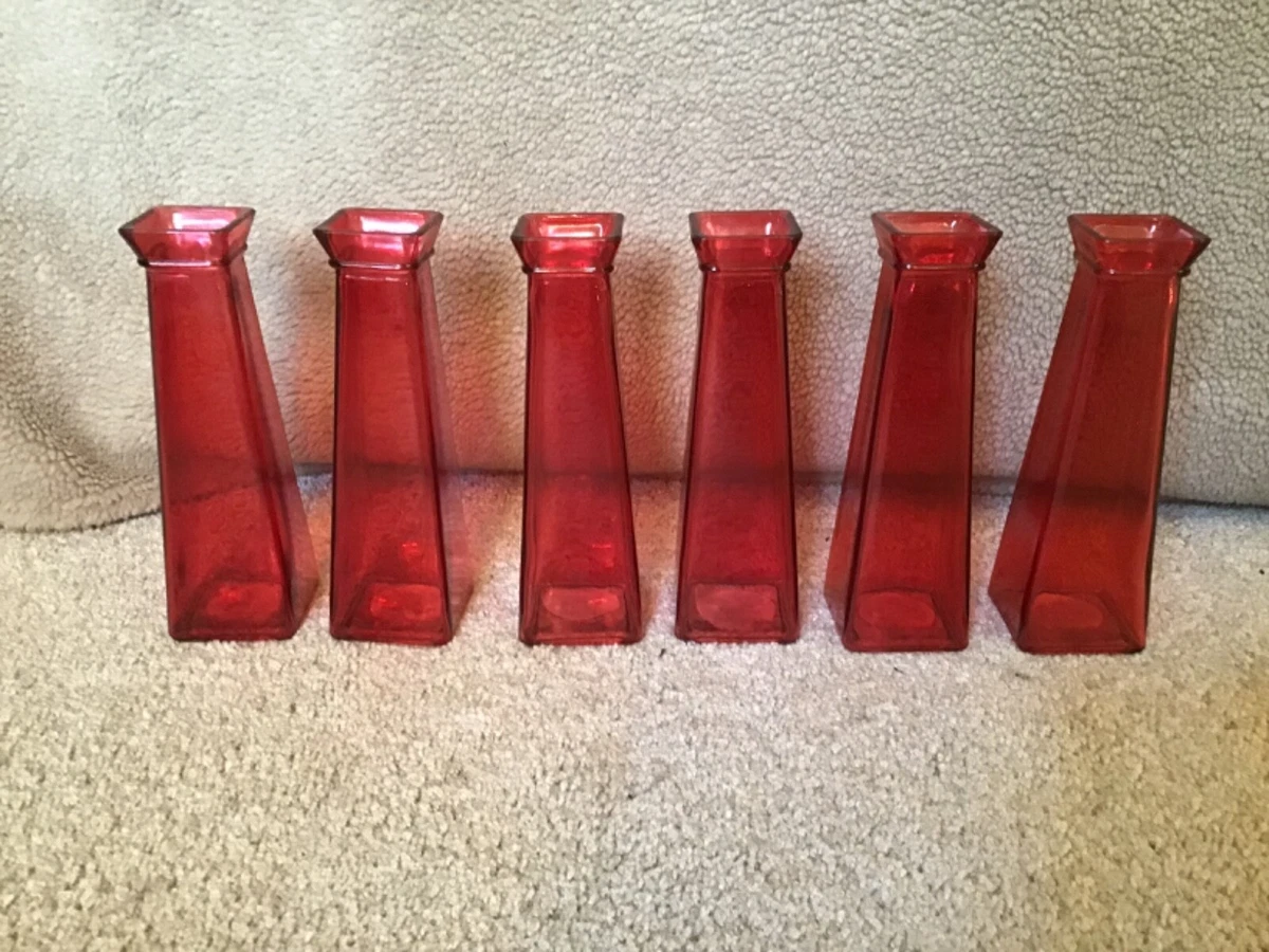 Red Glass Vases for sale | eBay