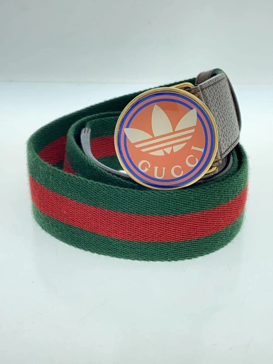 Ceinture GUCCI double logo boucle cercle ligne sherry marron homme 702259 HE27T occasion