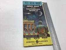 original -- NEWS MAP of our EXPANDING WORLD wgy wgfn wrgb - GE,