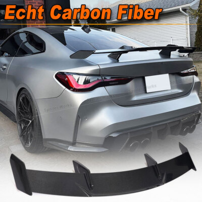 Carbon Fiber Rear Spoiler Rear Lip Spoiler Fits BMW 3 Series G80 M3 G82 M4 Coupe 2020+