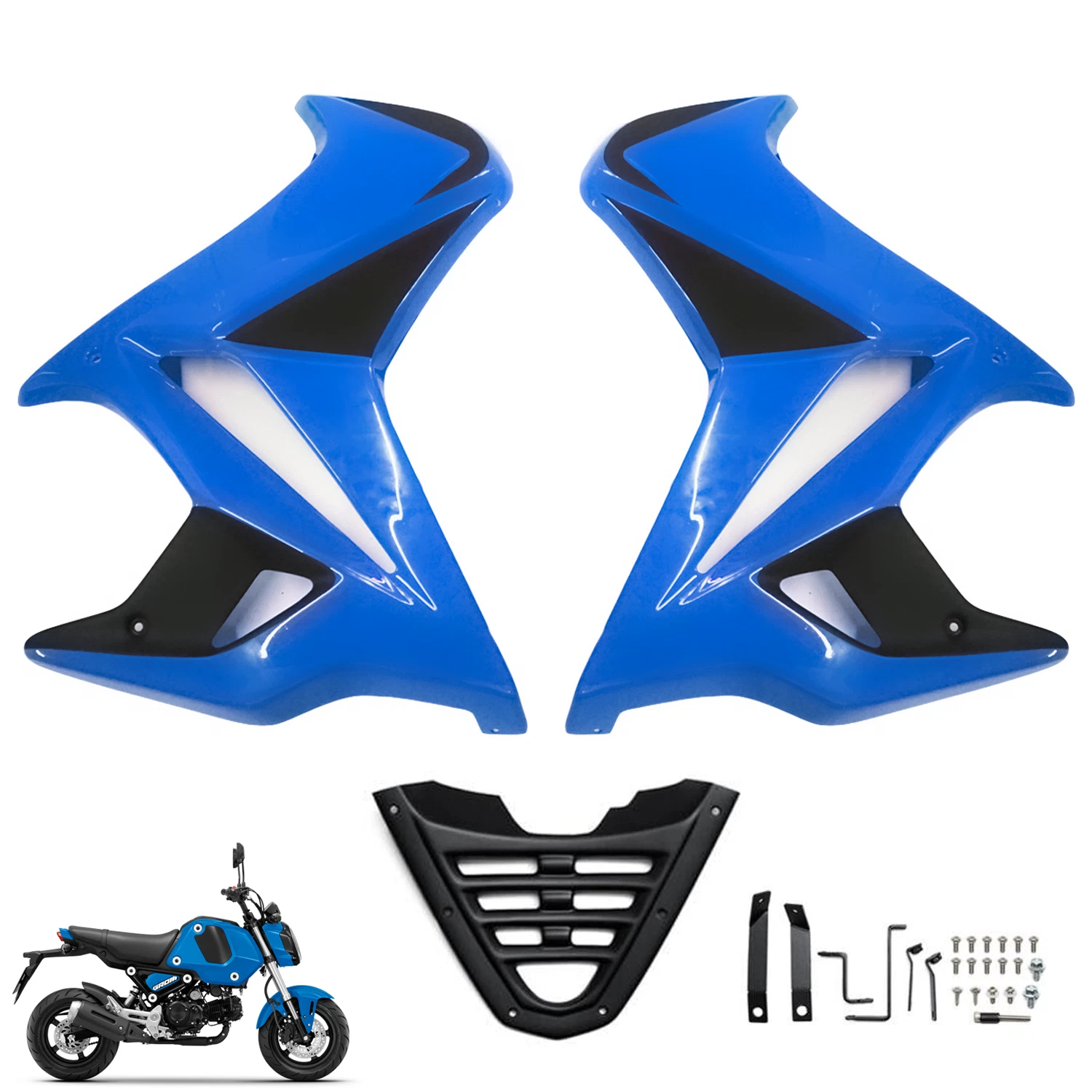 ガーニャン　MSX FAIRING BLUE BELLY PAN SET SIDE FRAME BODY HONDA NEW MSX