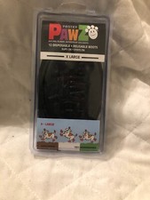 PawZ Protex Dog Boots Water-Proof Paws Disposable Reusable X Large Black