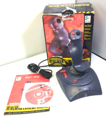 Vintage 1997 Logitech Wingman Extreme Digital Joystick  Original Box Flightstick