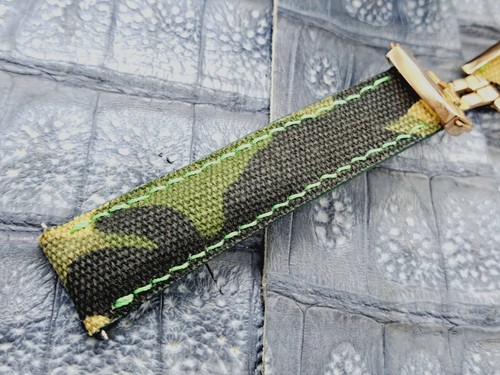 20mm/18mm Camouflage Canvas Watch Band Vintage style Military fashion - Picture 5 of 14