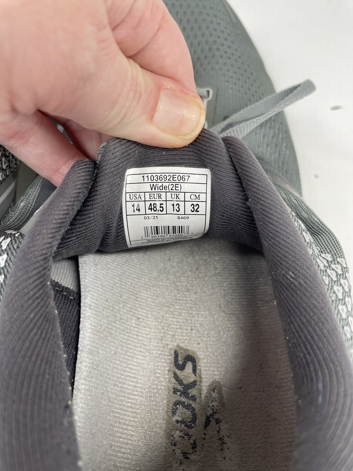 Brooks Mens Ghost 14 Running Shoes Size 14 Wide (2E) Grey Gray Silver eBay