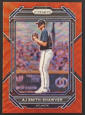 2023 Panini Prizm AJ Smith-Shawver #6 Ruby Wave Prizm Parallel