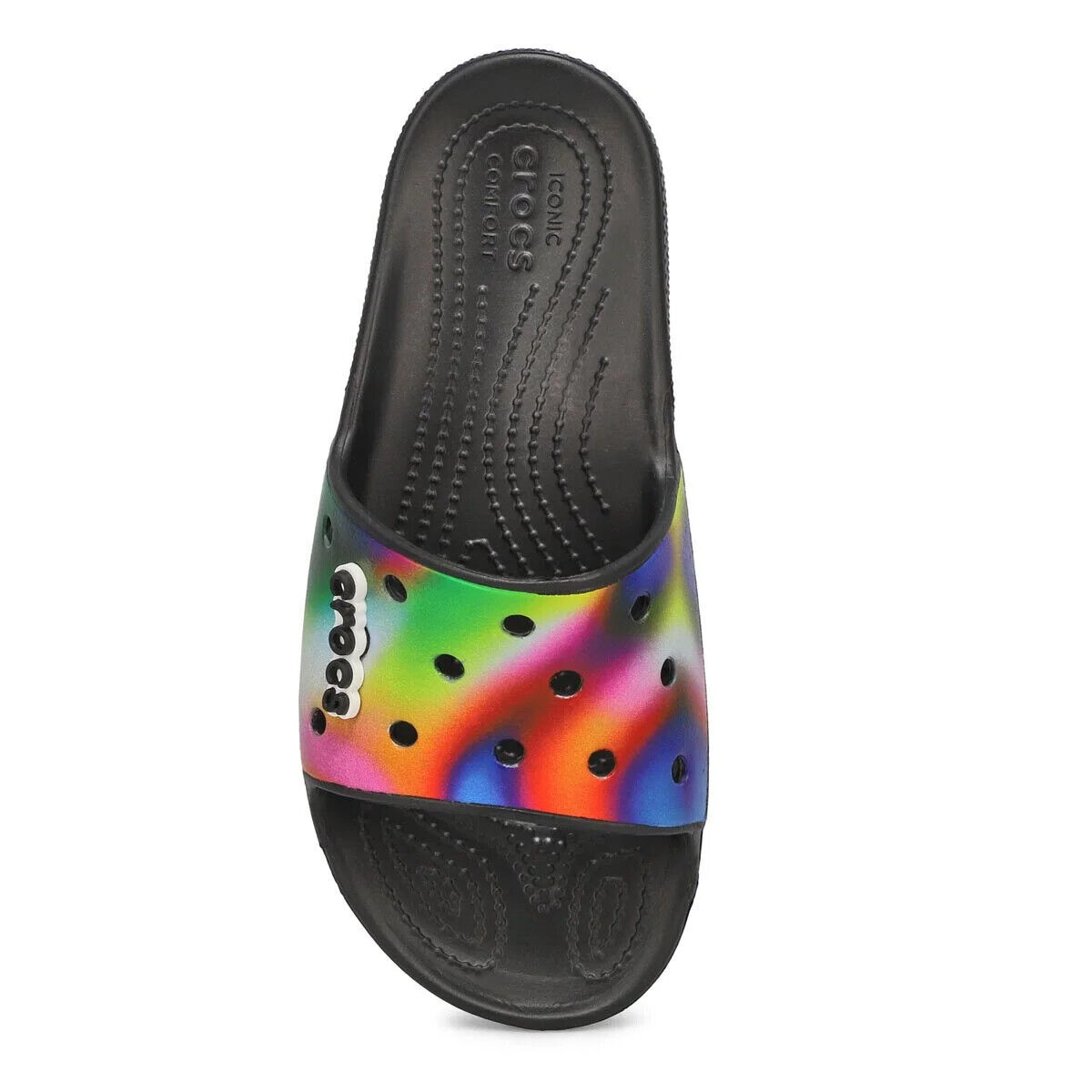 CROCS Classic Solarized Slides Men\'s 9 / W 11 Slide Sandals Black Flip Flop  New f753470c41b410158c6bd2700b9cd5  main image 4