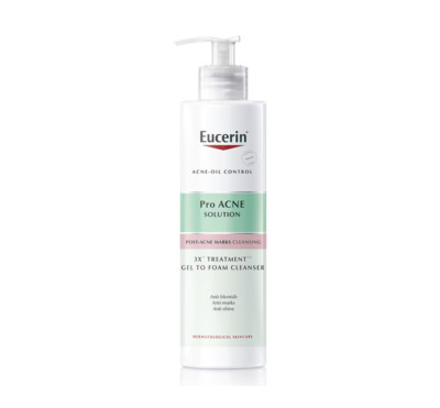 Eucerin Pro Akne Lösung 3X Gel zu Schaum Reiniger 400 ml.
