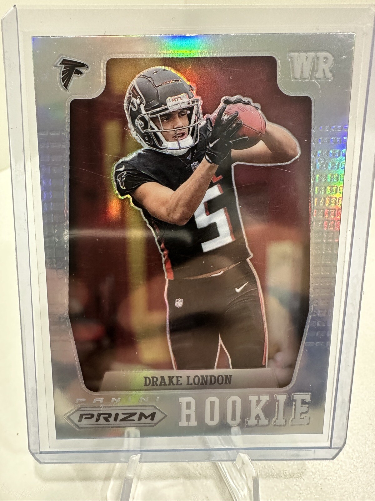 2022 Panini Prizm Drake London Flashback Throwback Silver Rookie RC PFR-4 SP