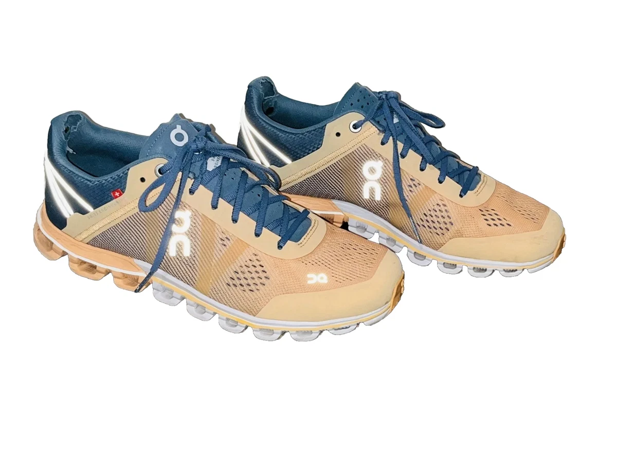 ON Women's 7.5 Cloudflow Running Sneaker Shoes, Almond/Grey (Medium Width)  | eBay