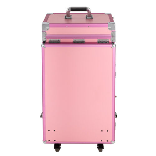 Mesa de manicura enrollable escritorio para uñas estuche de tren de viaje carro cosmético y altavoz EE. UU. - Imagen 6 de 24