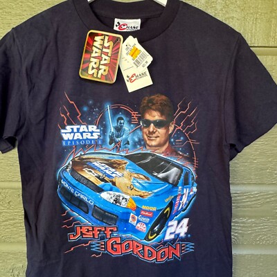 Vintage Jeff Gordon Star Wars Episode I Auto Racing T-Shirt NWT