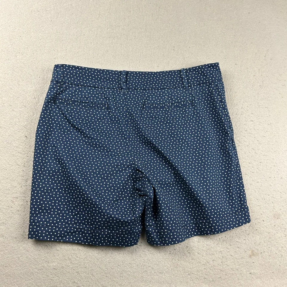 Pantalones Cortos Chaps Mujer 12 Azul Estrella AOP Sarga Ligeros Chinos Foto 3 de 4