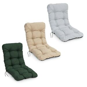 Tufted Padded Outdoor High Back Chair, Tufted High Back Chair Cushion
