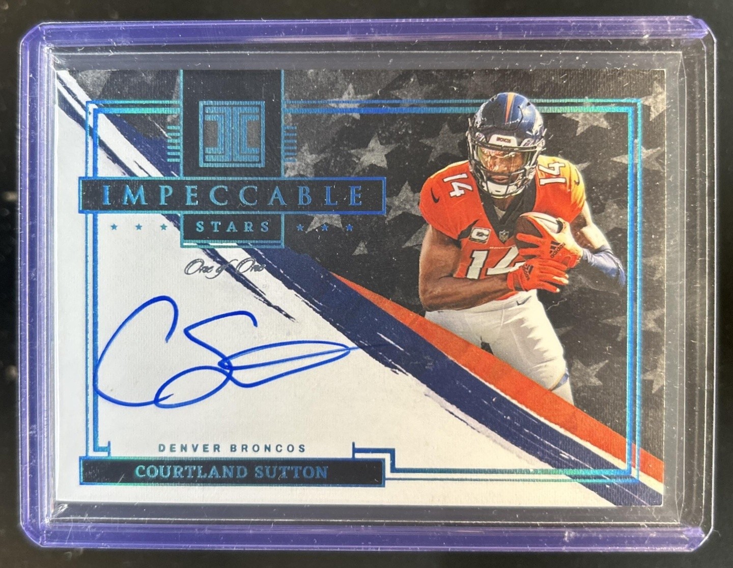 2023 Impeccable Courtland Sutton 2022 Stars Signatures Platinum Auto #1/1