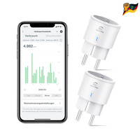 Wlan Steckdose Smart Plug 2Er Pack Mit Strommessung Alexa Google Home 16A, 4,4 X