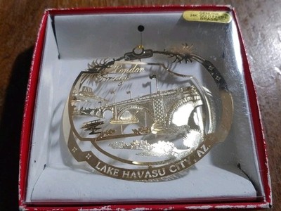Nations Treasures Ornaments - Lake Havasu London Bridge (24K Gold Finish Brass)