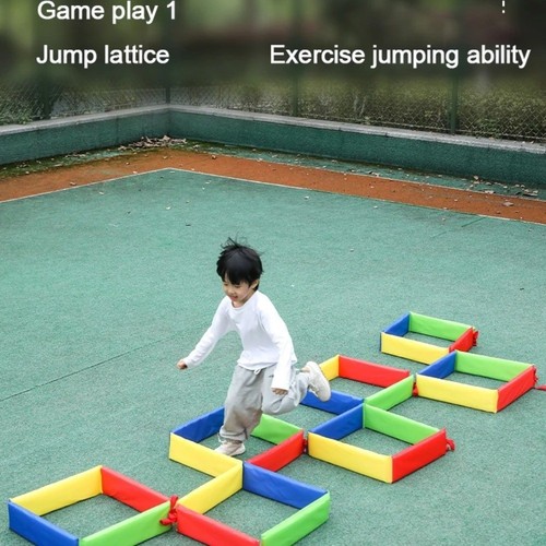 Juego de agujeros de perforación de celosía de salto juego al aire libre juguetes jardín de infantes deportes - Imagen 12 de 17