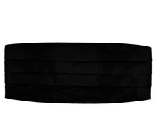 Men's Formal Satin Adjustable Cummerbund - Black