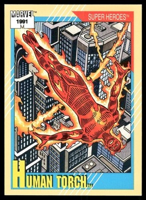 Human Torch 1991 Marvel Impel Card #10 (NM)