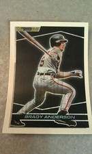 Brady Anderson 1994 Topps Black Gold PROOF OVERPRINT BLANK BACK RARE Oddball