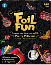 Foil Fun Pretty Patterns, 18 DIY Magnets MessFree Art, Colorful Creative Party