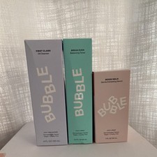BUBBLE Skin Care Set of 3 Cleanser Toner Serum